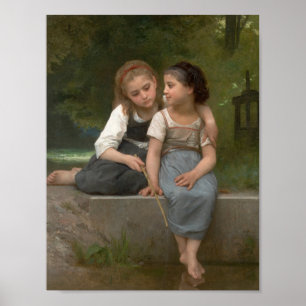 Fishing For Frogs by William-Adolphe Bouguereau Poster