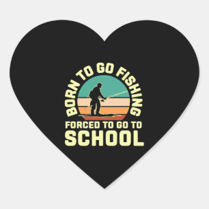 Fishing , for Kids Fishing png, Fish FishermaN Heart Sticker