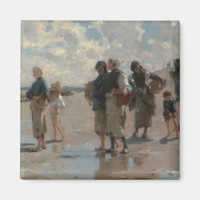 Fishing for Oysters at Cancale - John Sargent Magnet (Front)