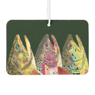 Fishing for Three Fat Trout Car Air Freshener