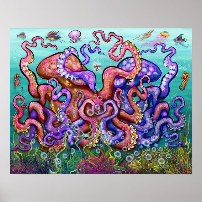 Fishing Fun Art Poster (Front)