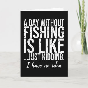 Fishing funny sports gift idea card