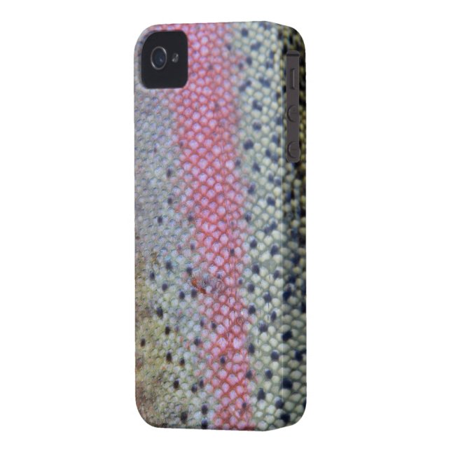 Fishing Fury iPhone 4/4S Case (Rainbow Trout) (Back Left)