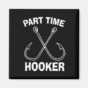 Fishing Gear Funny Part Time Vintage Gift Tee Magnet