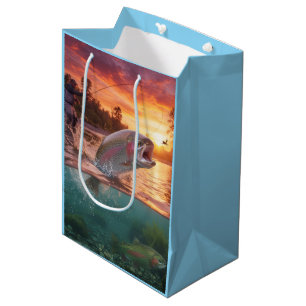 Fishing Gift Back, Rainbow Trout / Fish Medium Gift Bag