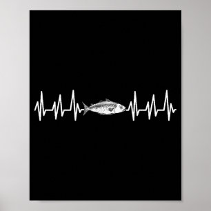 Fishing gift men women rod bait fischerman hook poster