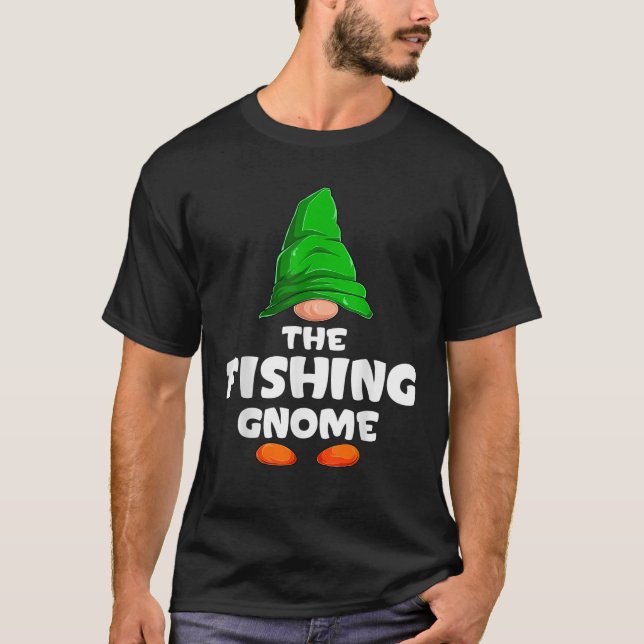 Fishing Gnome Matching Family Group Christmas Part T-Shirt (Front)