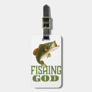 Fishing God Luggage Tag