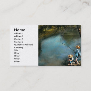 Fishing - Gone Fishin' - 1940 Business Card