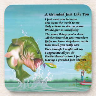 Fishing - Grandad Poem Coaster