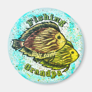 Fishing Grandpa magnet