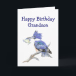 Fishing Grandson  Birthday Humour The Kingfisher Card<br><div class="desc">Know an avid fisherman in your life,  this is the perfect gift   Funny Birthday card for the Grandson who loves fishing and is the Kingfisher in your family,  or a sarcastic one for the Grandson who  couldn't catch a shoe</div>