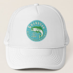 Fishing Grandson with Grandpa Trucker Hat