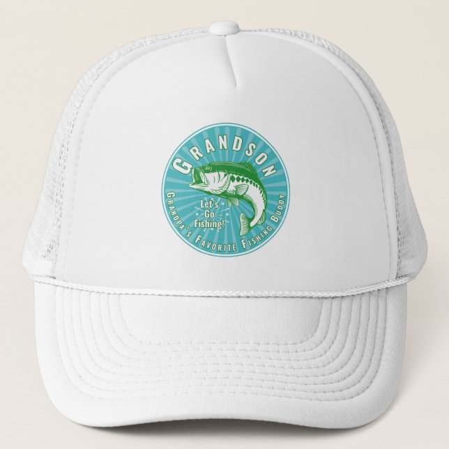 Fishing Grandson with Grandpa  Trucker Hat (Front)