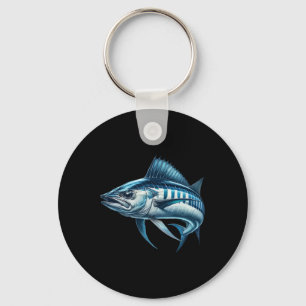 Fishing Graphic Deep Fishing Wahoo Fish Key Ring