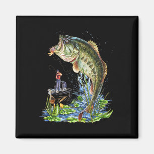 Fishing Graphic Large Mouth B Fish Magnet