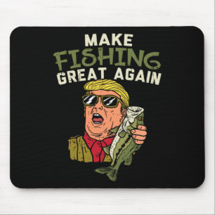 Fishing Great Again Trump Funny Fisherman Angler G Mouse Pad