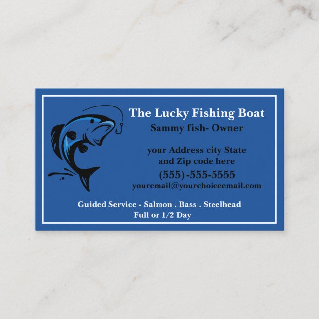  Fishing Guide Professional Business Card (Front)