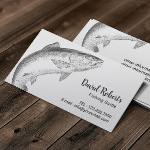 Fishing Guide Professional Fisherman Fishing Chart Business Card