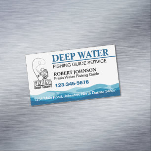 Fishing Guide Service Magnetic Business Card