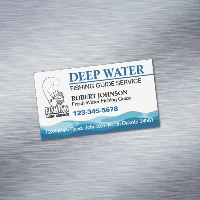 Fishing Guide Service Magnetic Business Card (In Situ)