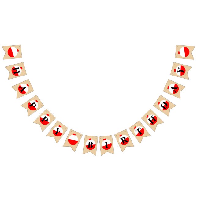Fishing Happy Birthday Bobber Bunting (All)