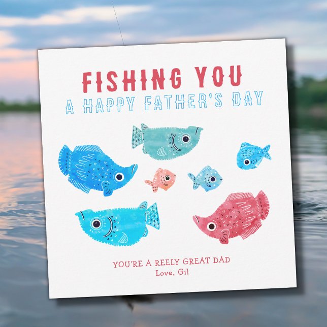  Fishing Happy Father's Day Holiday Card (Creator Uploaded)