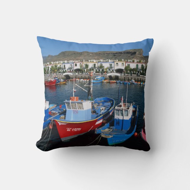 Fishing Harbour, Puerto de Mogan, Gran Canaria, Cushion (Front)