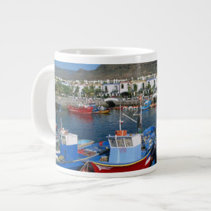 Fishing Harbour, Puerto de Mogan, Gran Canaria, Large Coffee Mug