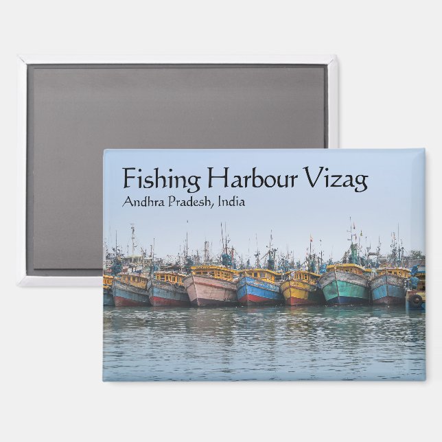 Fishing Harbour Vizag Magnet (Front/Back)