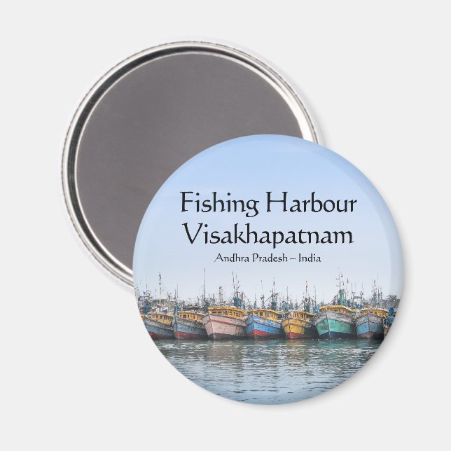 Fishing Harbour Vizag Magnet (Front/Back)