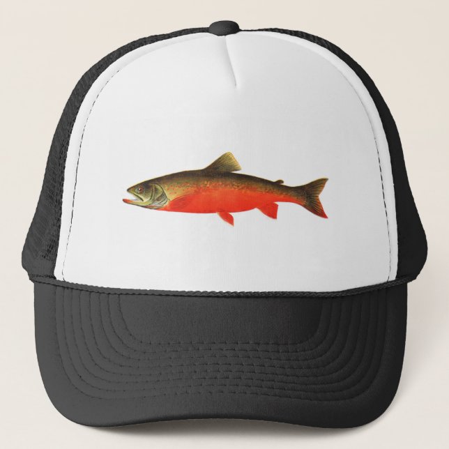 Fishing hat - Canadian Red Trout Male Fish (Front)