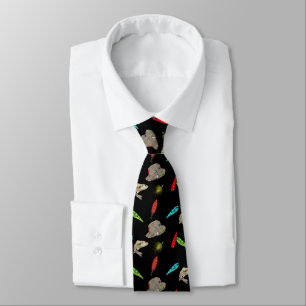 Fishing Hats and Lures on Black Tie