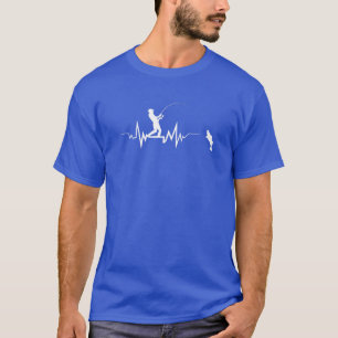 Fishing Heartbeat Cool Beat design Great Gift For T-Shirt