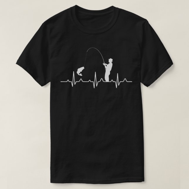 Fishing Heartbeat T-Shirt (Design Front)