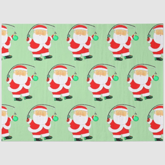 Fishing Holiday Gift Tissue Paper (Front)