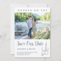 Fishing Hook Wedding Rings Save the Date