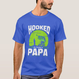 Fishing Hooked on being a Papa Premium T-Shirt