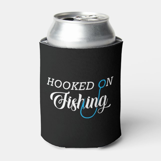 Fishing - Hooked on fishing Can Cooler (Can Front)