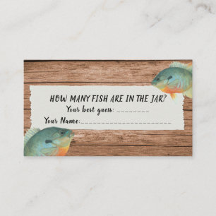 Fishing How Many Fishing Baby Shower Game Card