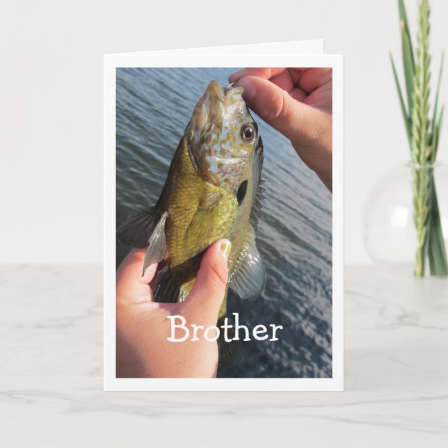 Fishing Humor for Brother Birthday Customize Card (Front)
