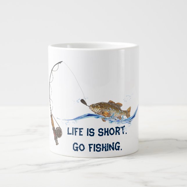 fishing humour large coffee mug (Front)