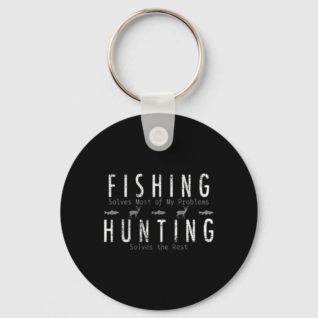 Fishing Hunting Gift Hunt  Key Ring (Front)