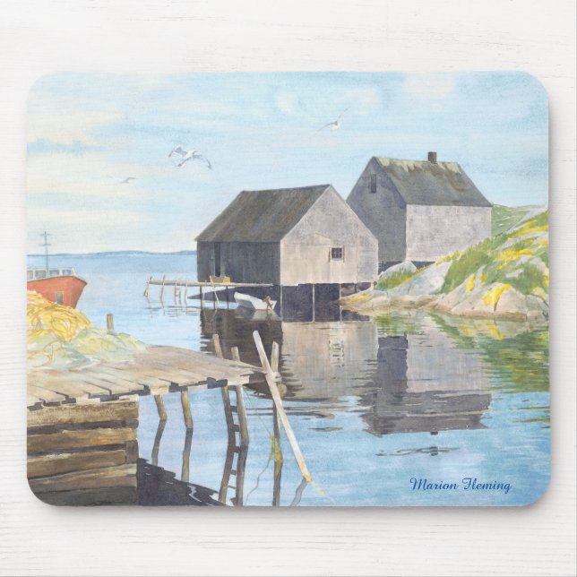 Fishing Huts Mouse Pad (Front)
