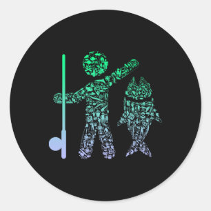 Fishing Icon For Fisherman Boys Fishing  Classic Round Sticker