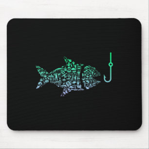 Fishing Icon For Fisherman Fish Hook Boys Fishing  Mouse Pad