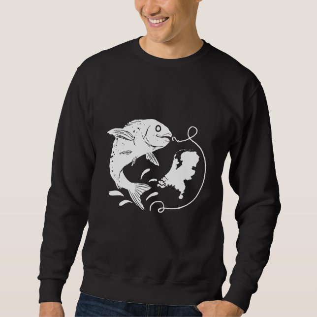 Fishing In Holland Fishing Tackle Sweatshirt (Front)