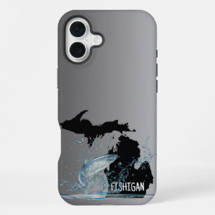 Fishing In Michigan Big Fish iPhone 16 Plus Case