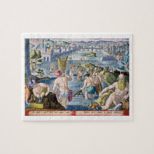 Fishing in Shallow Waters Using Nets, plate 96 fro Jigsaw Puzzle