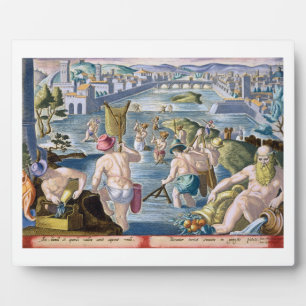 Fishing in Shallow Waters Using Nets, plate 96 fro Plaque